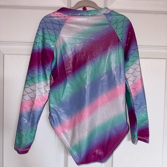 Betsy Johnson Metallic Mermaid Swimsuit Rashguard - Picture 5 of 7